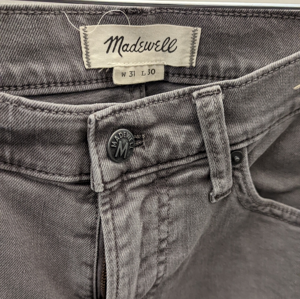 MadeWell Grey 31/30 slim denim (like new)!!